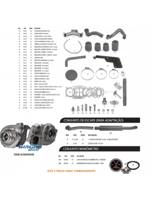 Kit Turbo Trator Mf 275 - 290 Perkins Q20b 4236 - 4283 Kit Turbo Trator Mf 275 - 290 Perkins Q20b 4236 - 4283