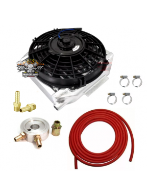 Kit Radiador de Óleo com Ventoinha + Flange de Circulação Vw Gm Kit Radiador de Óleo com Ventoinha + Flange de Circulação Vw Gm