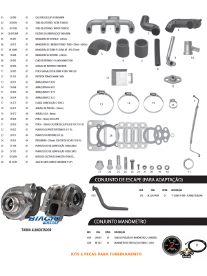 Kit Turbo F1000 F4000 Após 92 Motor MWM D229-4 225-4 226-4