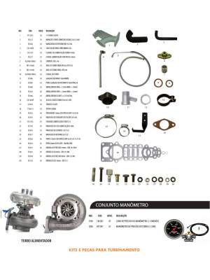 Kit Turbinamento Trator Agrale 5075 5085 Mwm 229 Turbo Garret Kit Turbinamento Trator Agrale 5075 5085 Mwm 229 Turbo Garret