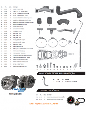 Kit Turbo D10 D20 Veraneio Bonanza Perkins 4236 Kit Turbo D10 D20 Veraneio Bonanza Perkins 4236