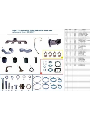 KIT TURBO ONIBUS 371/U MOTOR DIANTEIRO OM 366